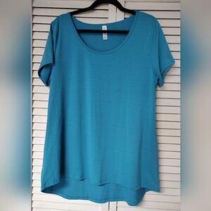 Large Teal Lularoe Classic Tee